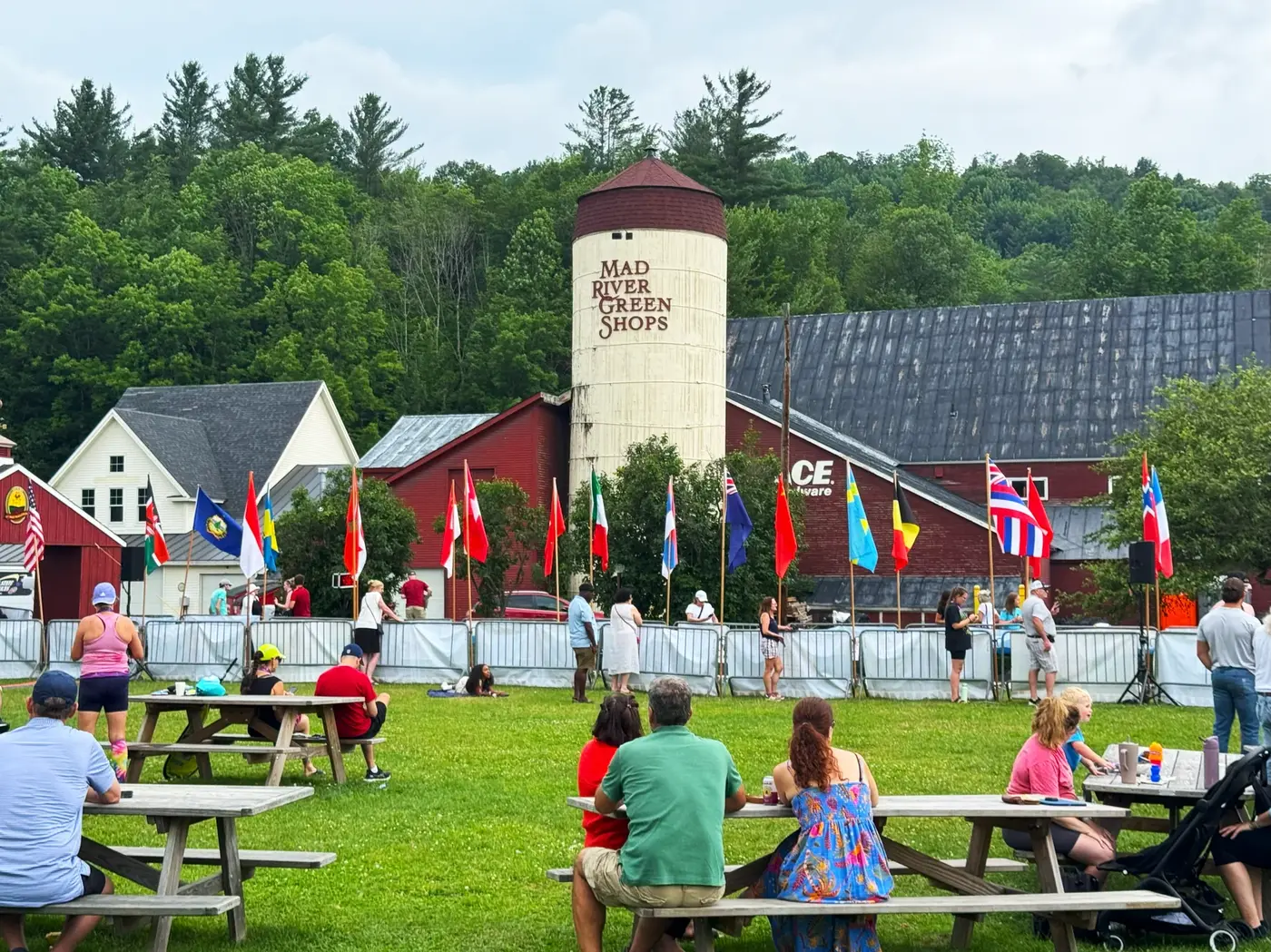 Finish festival tents in the Mad River Valley