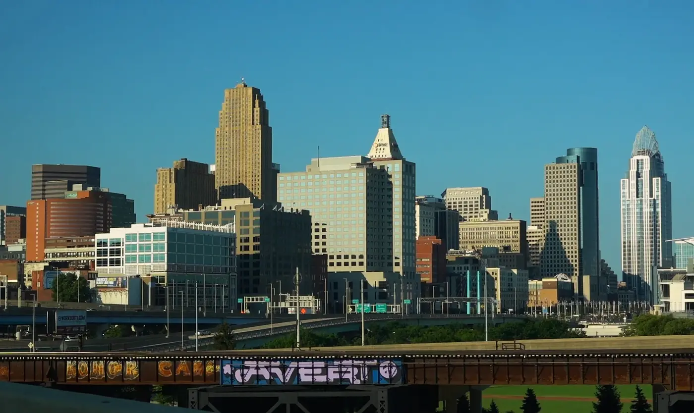 Cincinnati skyline after the Vermont trip