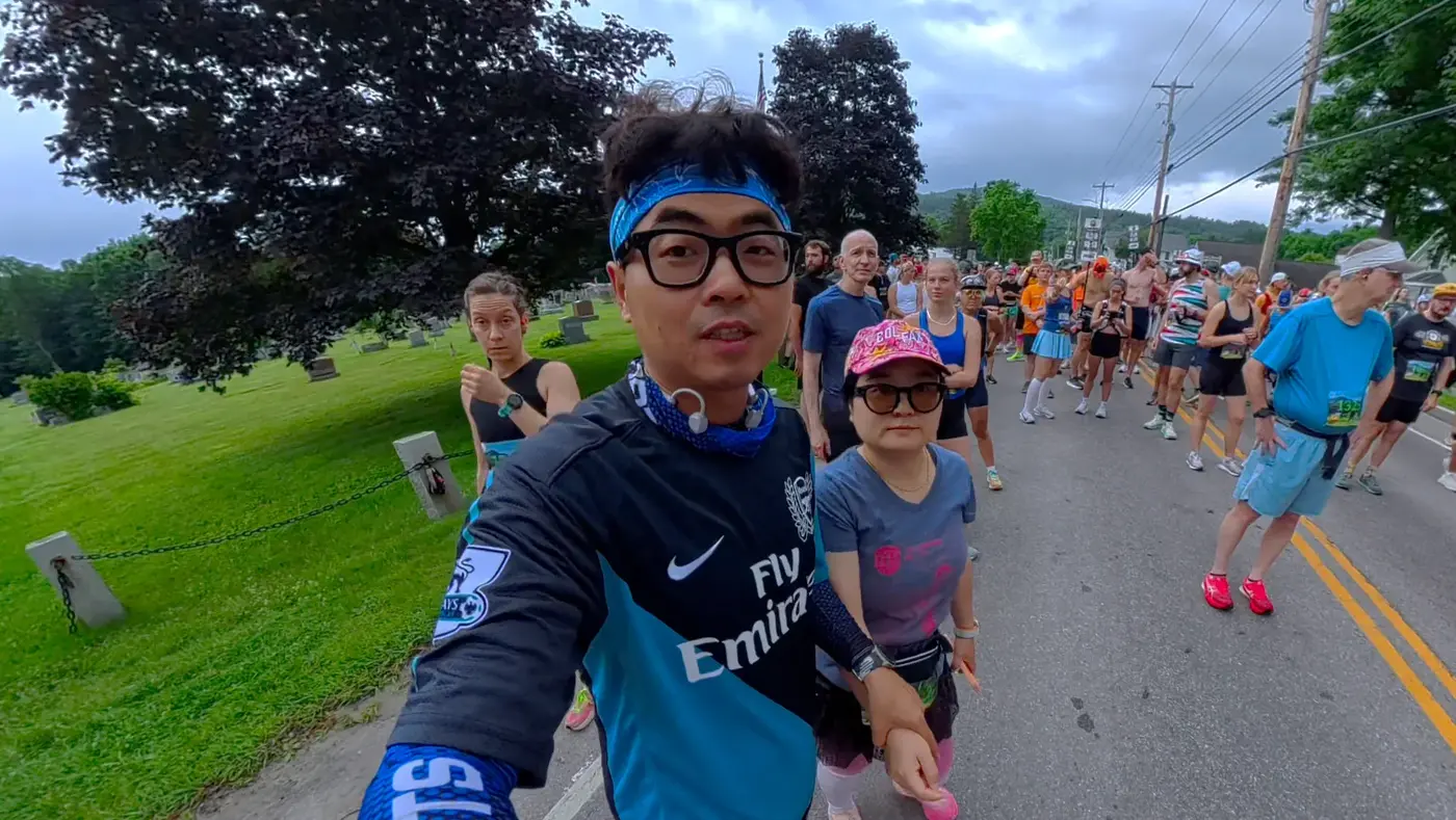 Selfie at the start crowd