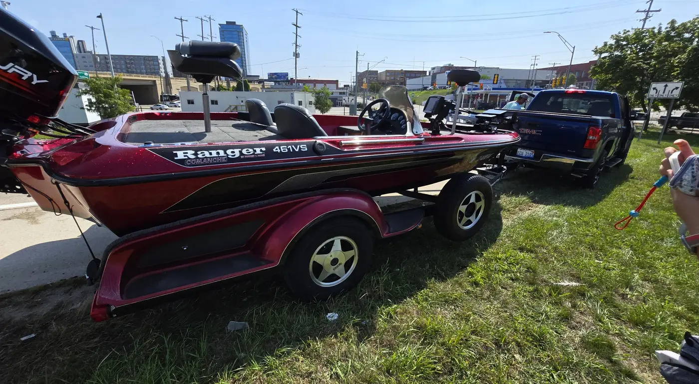 Pickup with boat