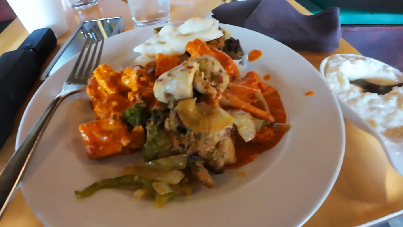 Pre-race Indian food