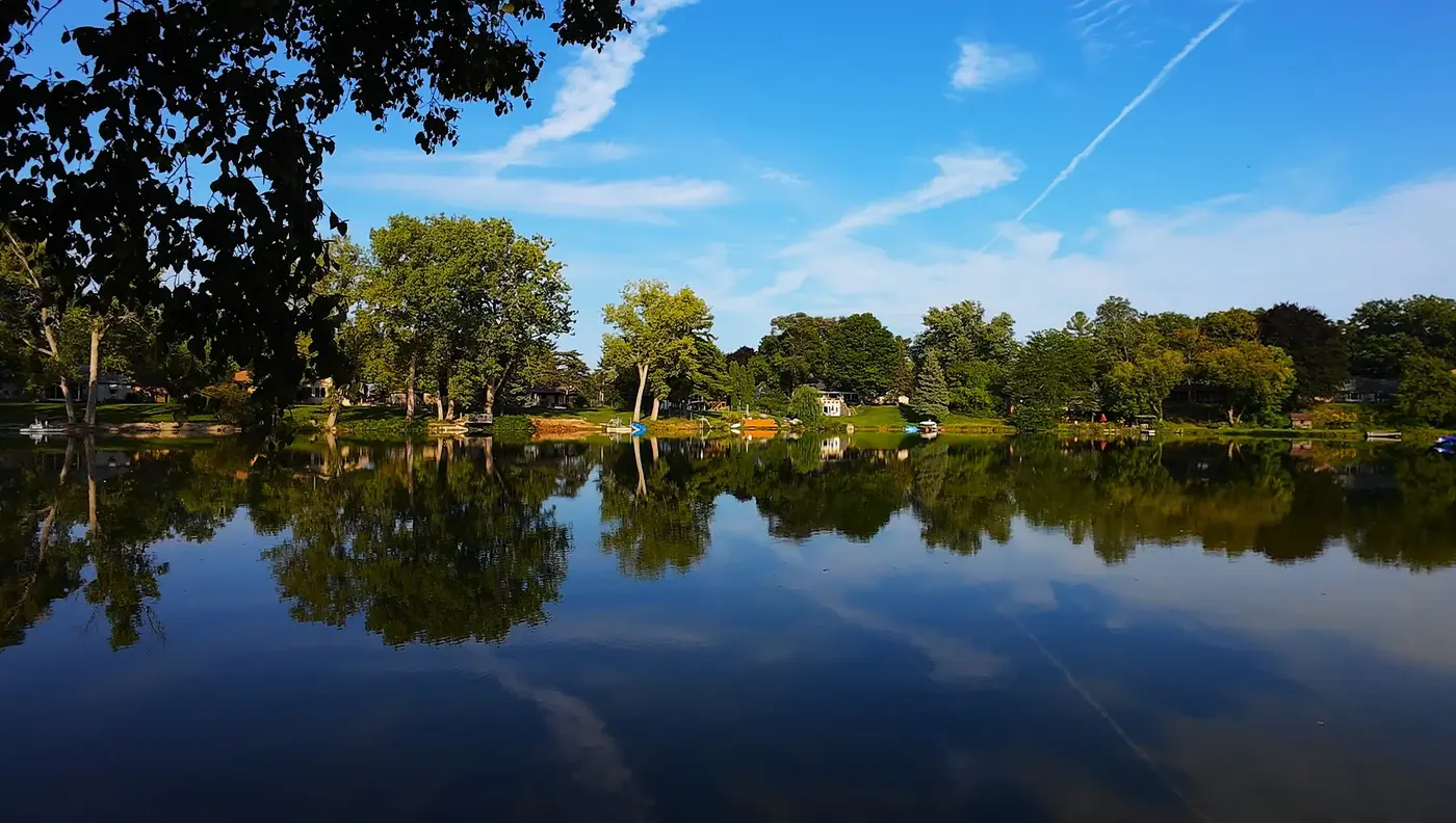 Lake by the house