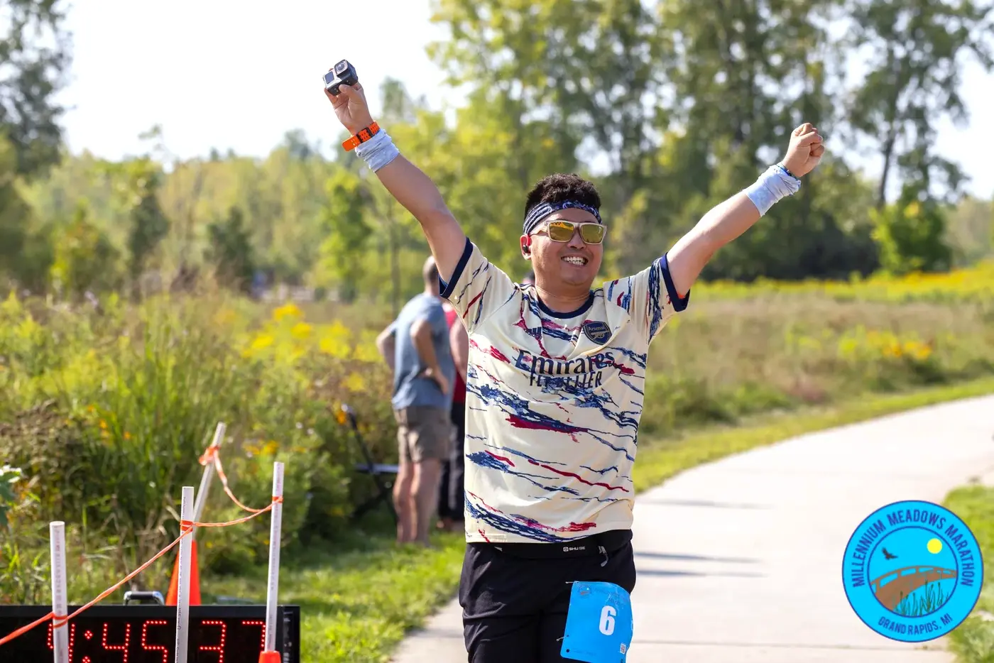 Near the finish clock