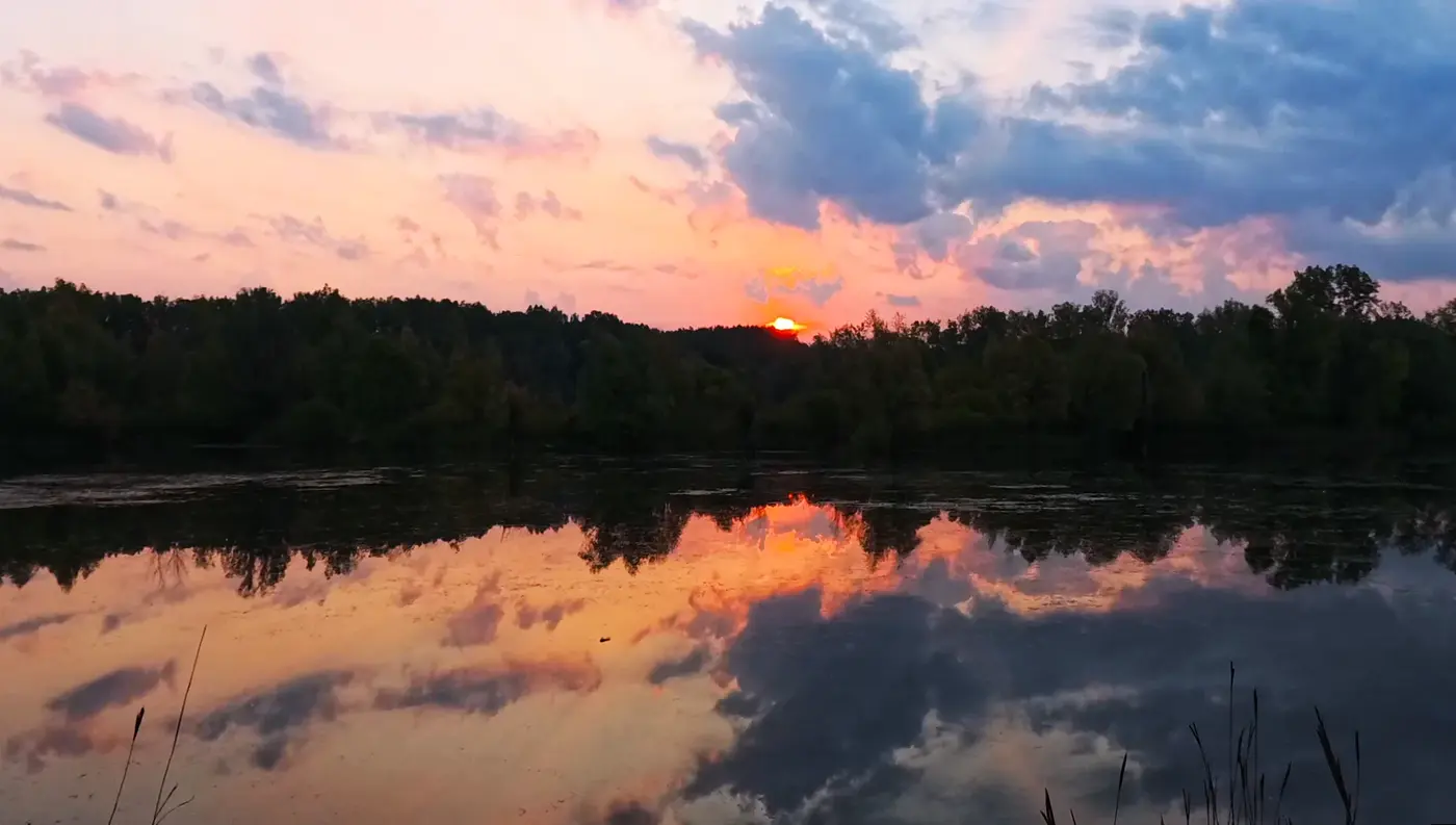 Orange clouds