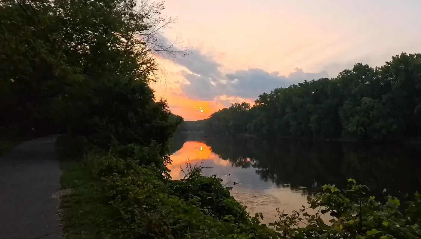 Morning river bend