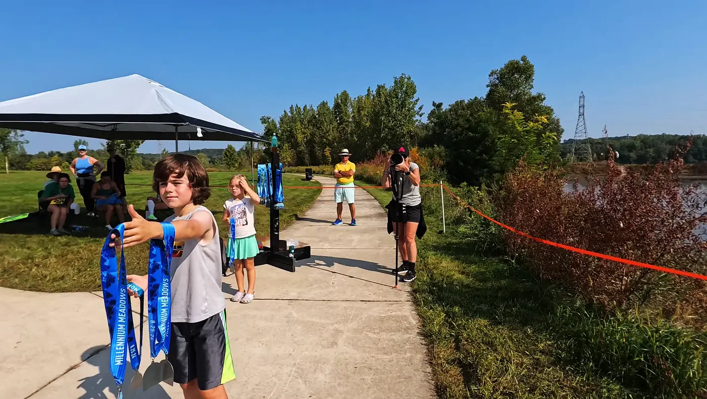 Medal handoff