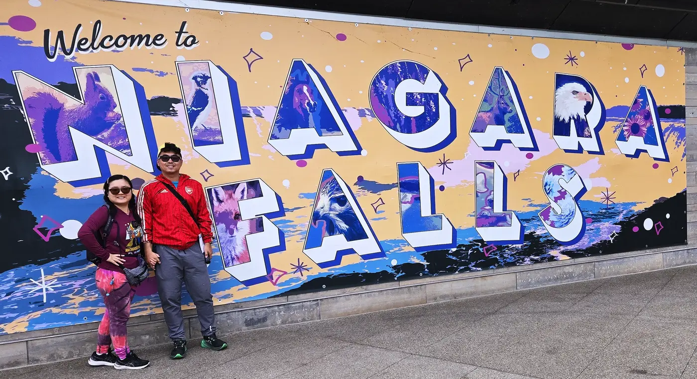 Welcome to Niagara Falls mural at the