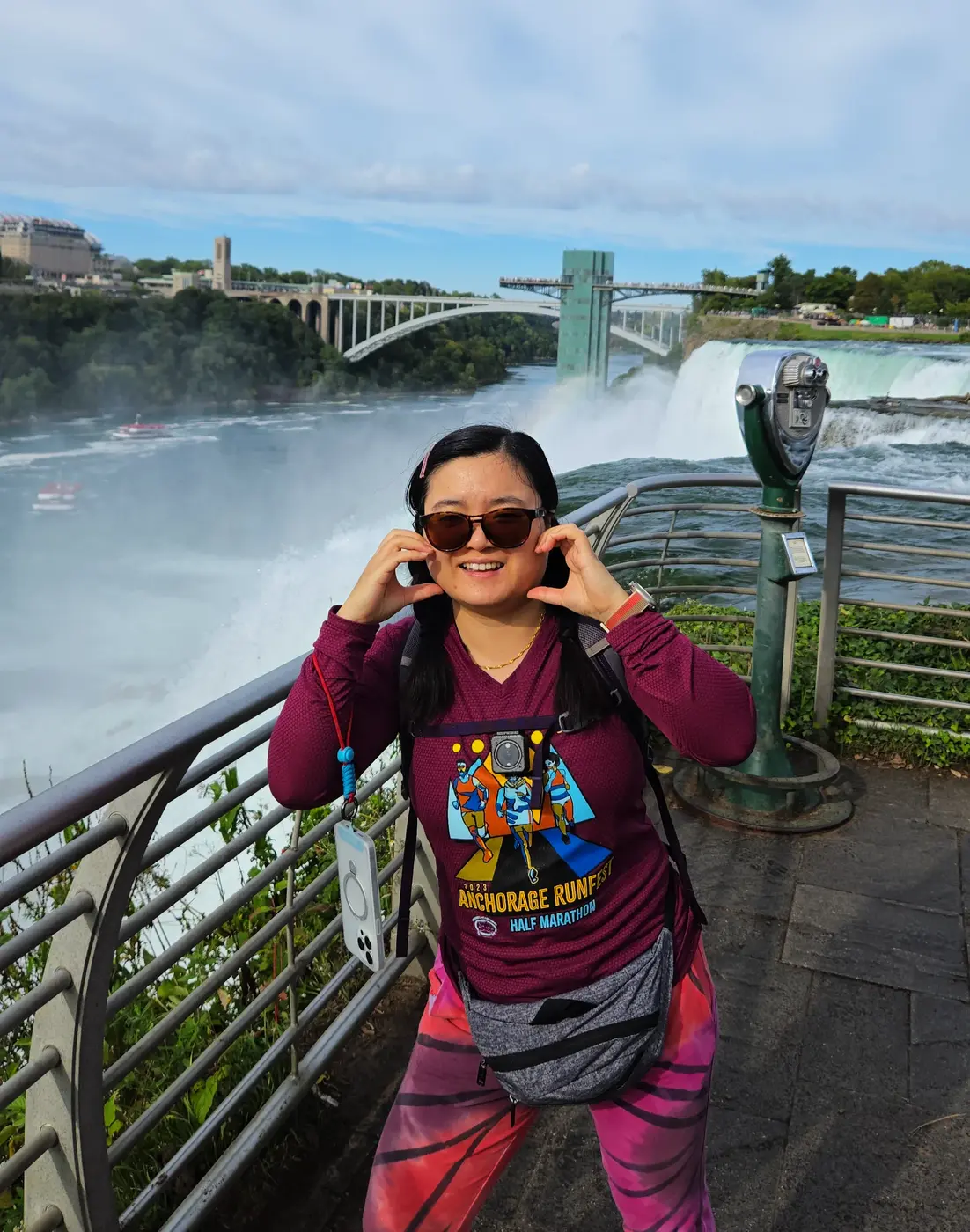 Siqi at the Niagara Falls overlook