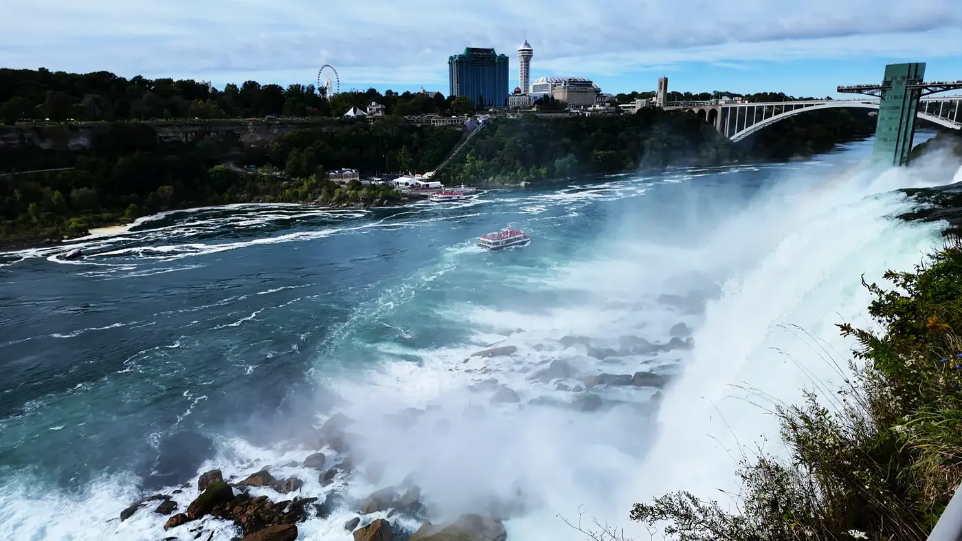 Niagara River and the American Falls from