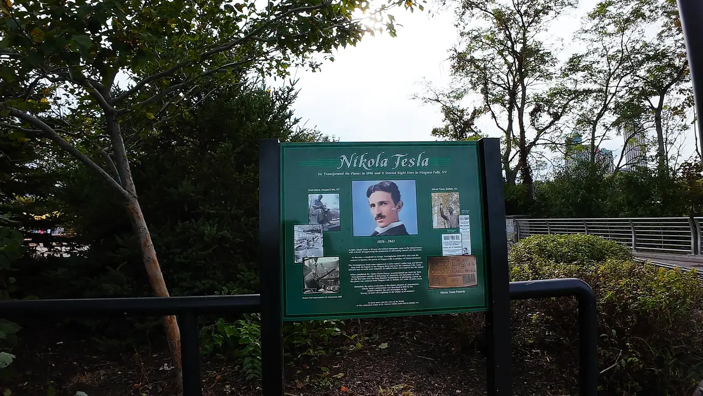 Nikola Tesla display inside Niagara Falls