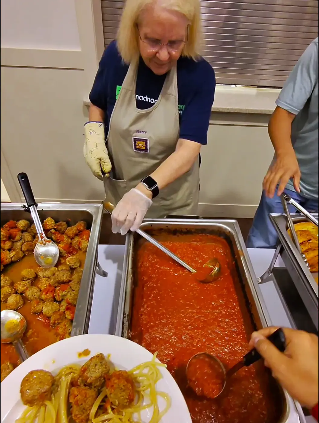 Spaghetti and meatballs at the marathon