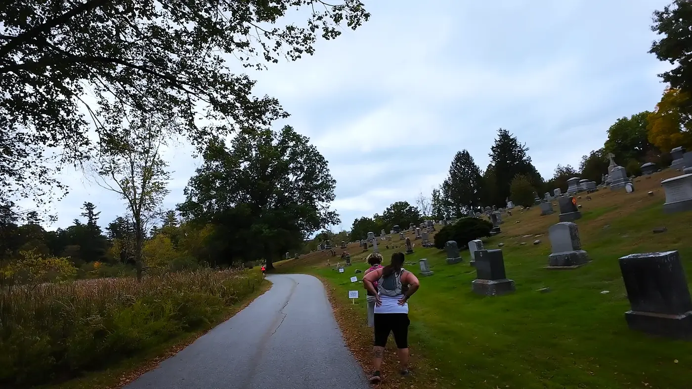 Approaching the cemetery roads in Keene