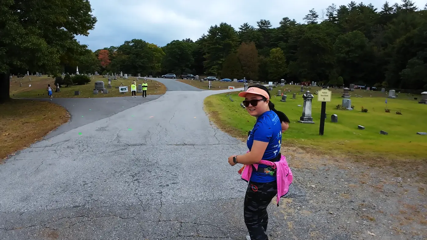 Siqi in the cemetery miles
