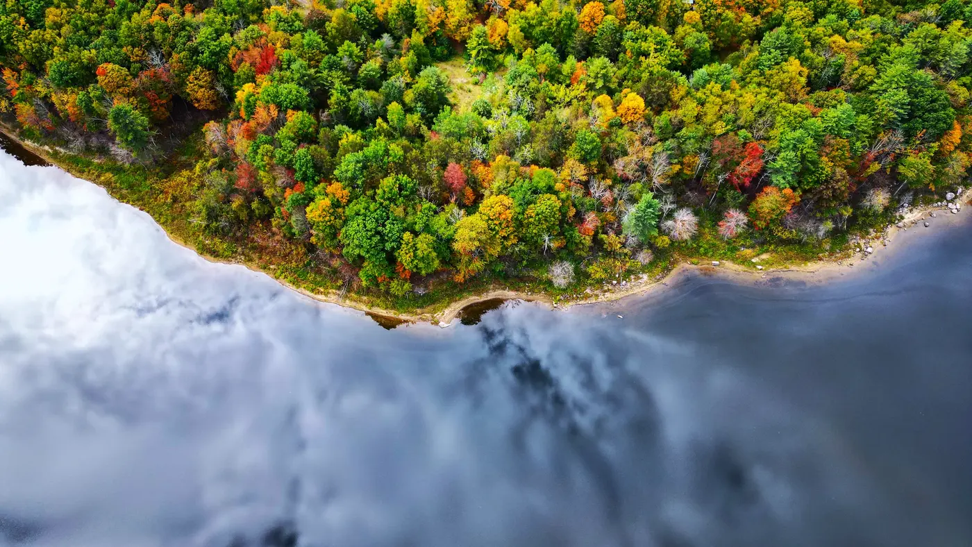Lake shore aerial