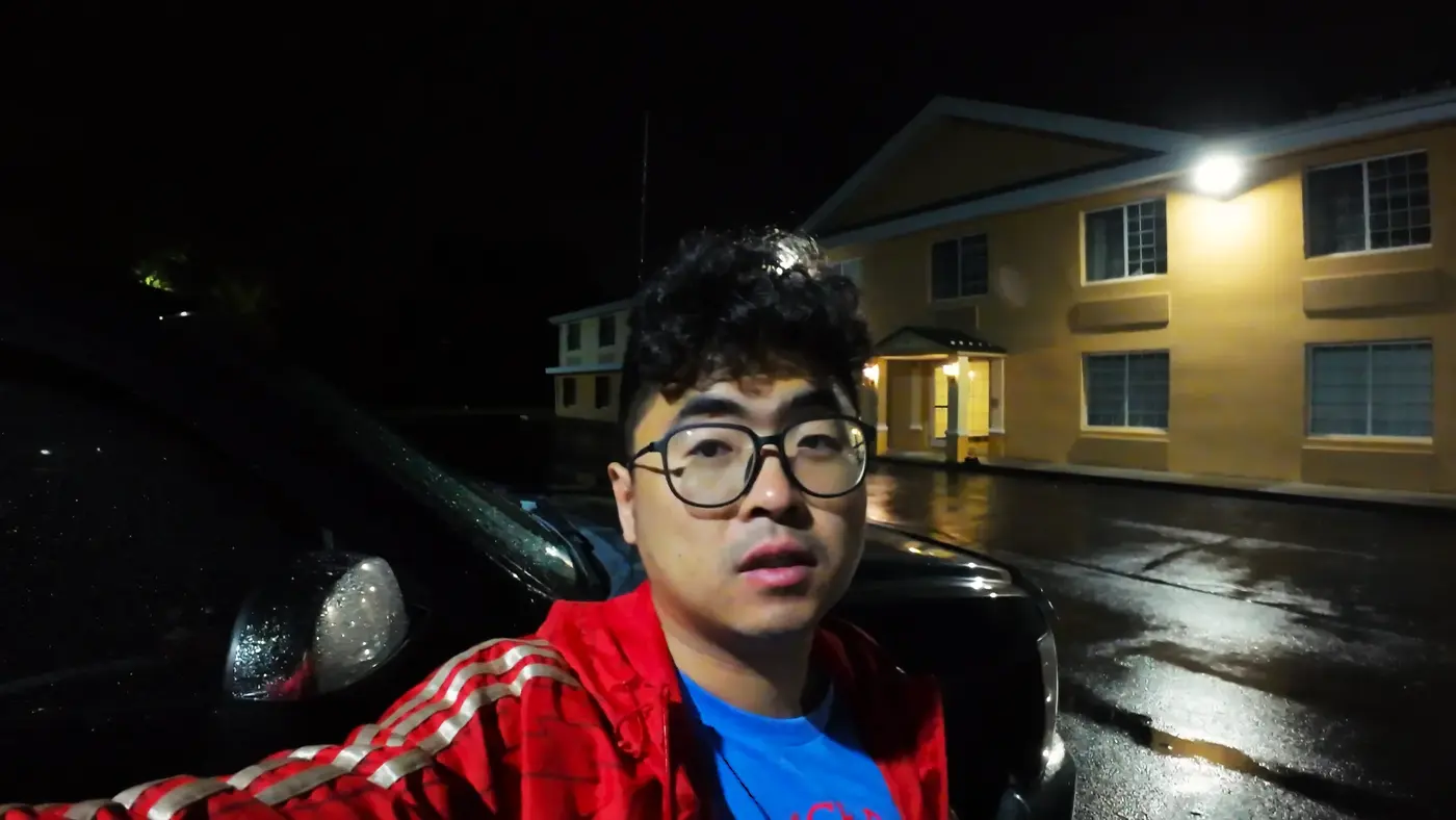 Rainy motel stop