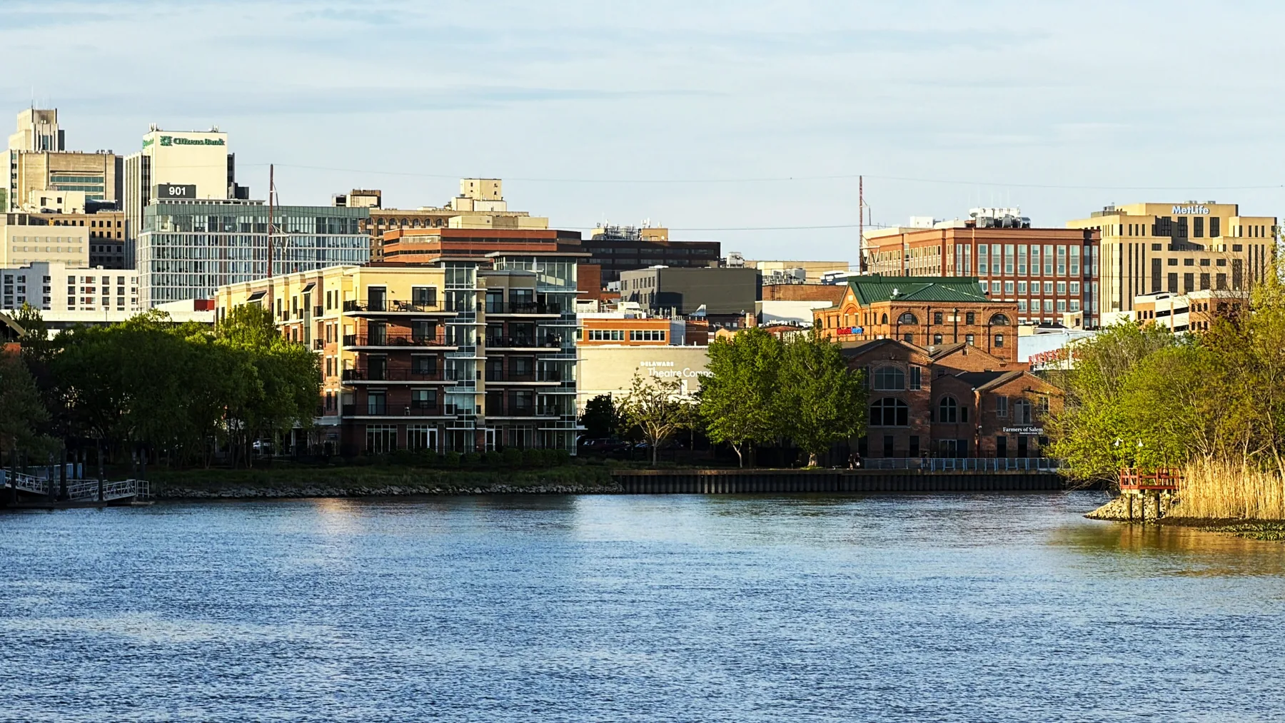 Wilmington skyline across the river