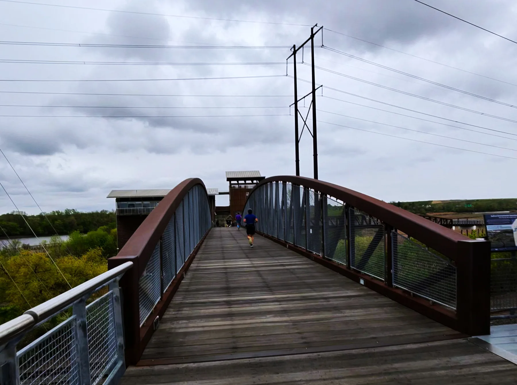 Wood bridge on the trail