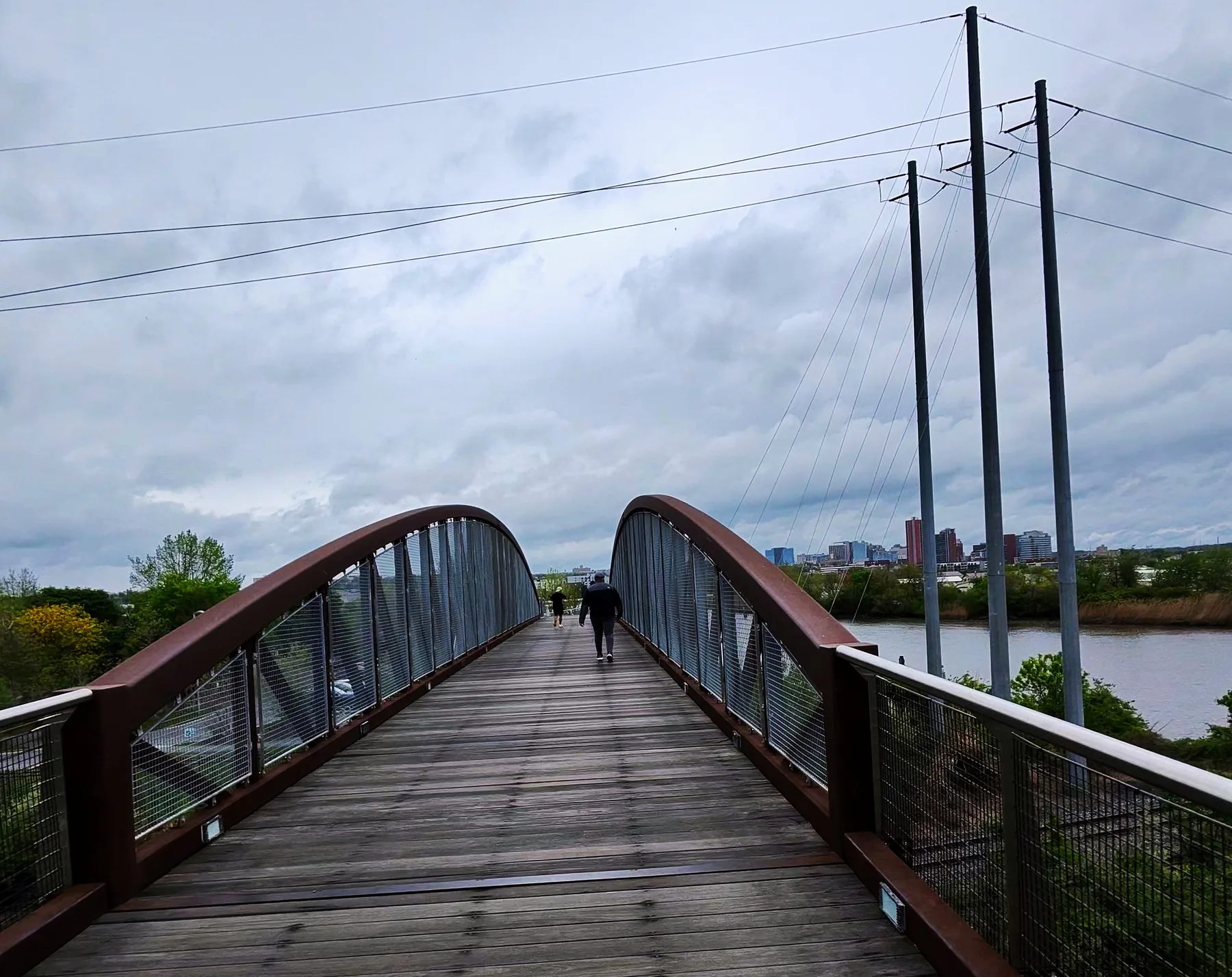 Wood bridge on the return