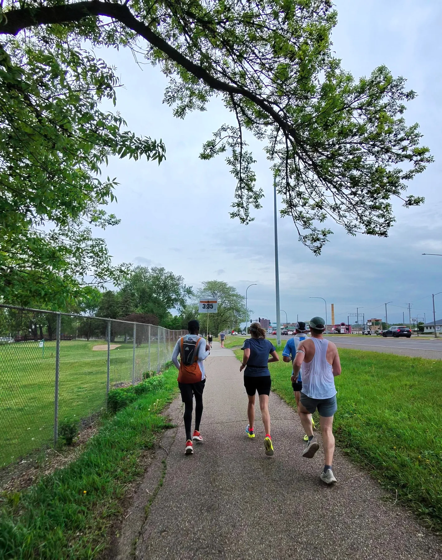 Green riverside race course